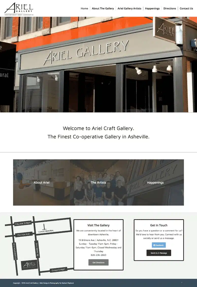art gallery web design